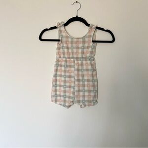 Charming Checkered Kids Romper